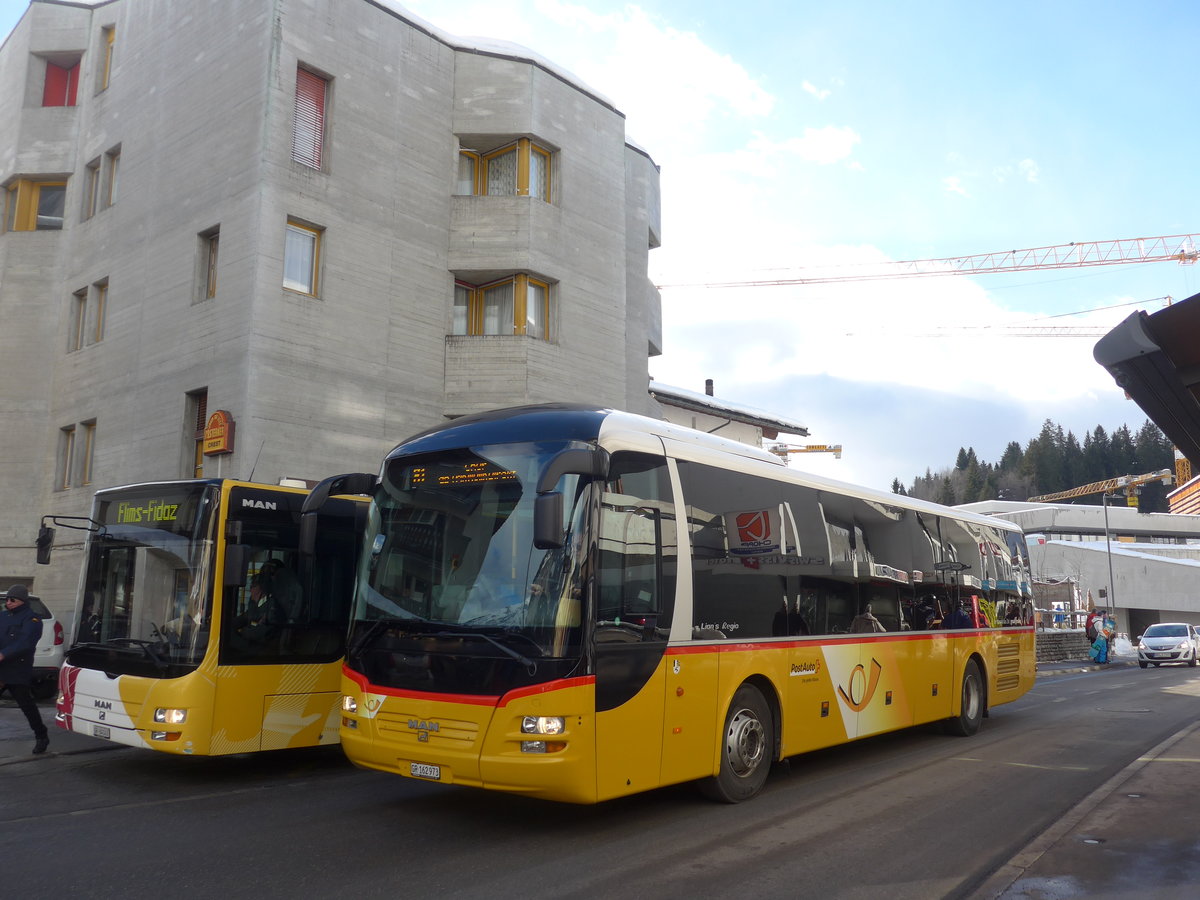 (187'378) - PostAuto Graub�nden - GR 162'973 - MAN am 26. Dezember 2017 in Flims, Bergbahnen