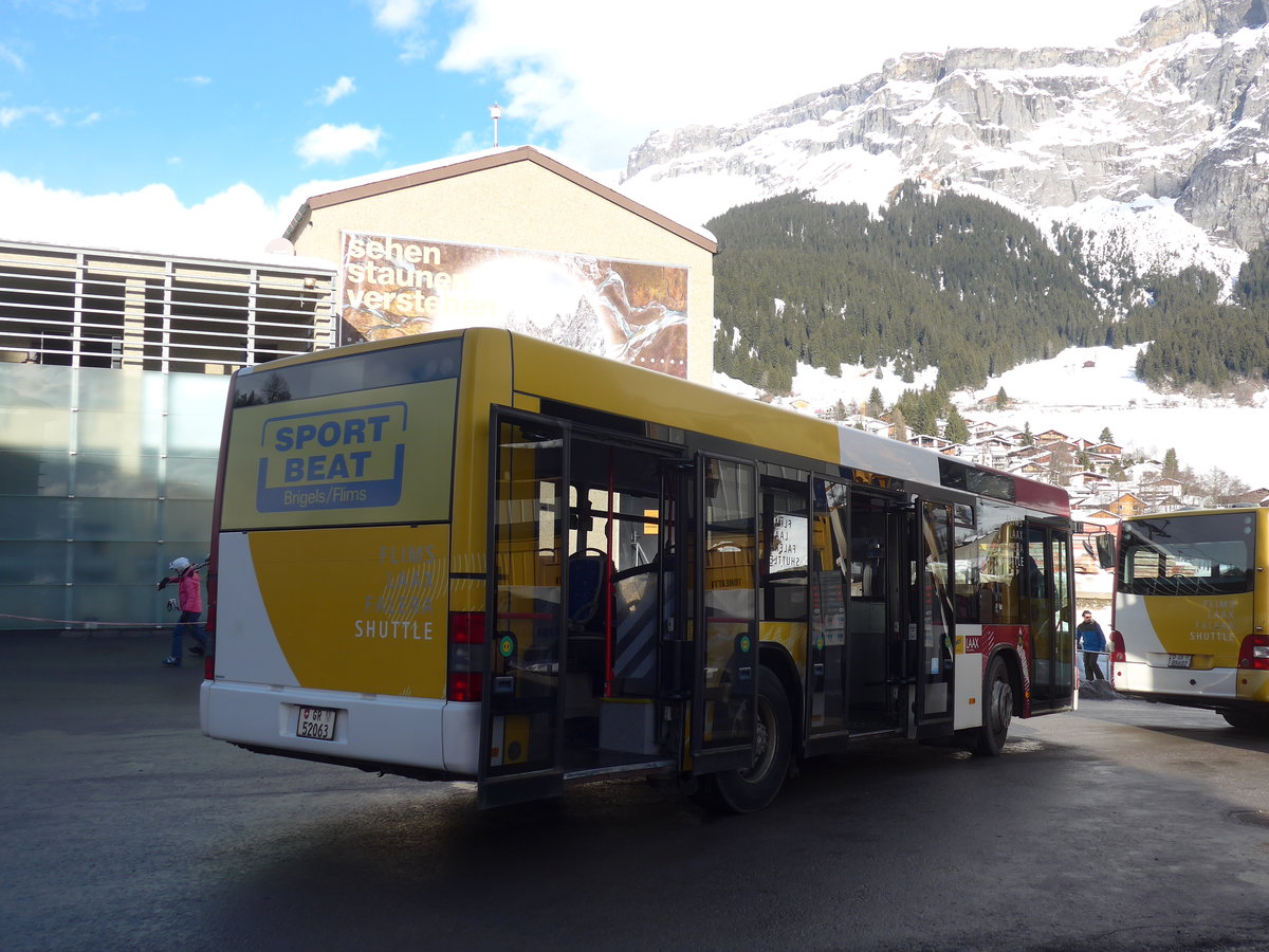 (187'385) - Stuppan, Flims - GR 52'063 - MAN/G�ppel am 26. Dezember 2017 in Flims, Bergbahnen