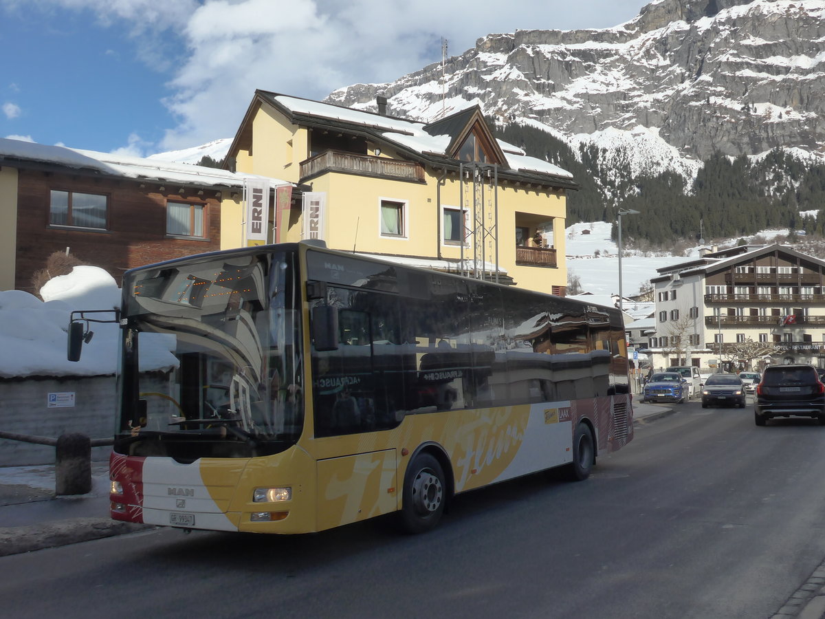 (187'386) - Stuppan, Flims - GR 99'347 - MAN/G�ppel am 26. Dezember 2017 in Flims, Bergbahnen