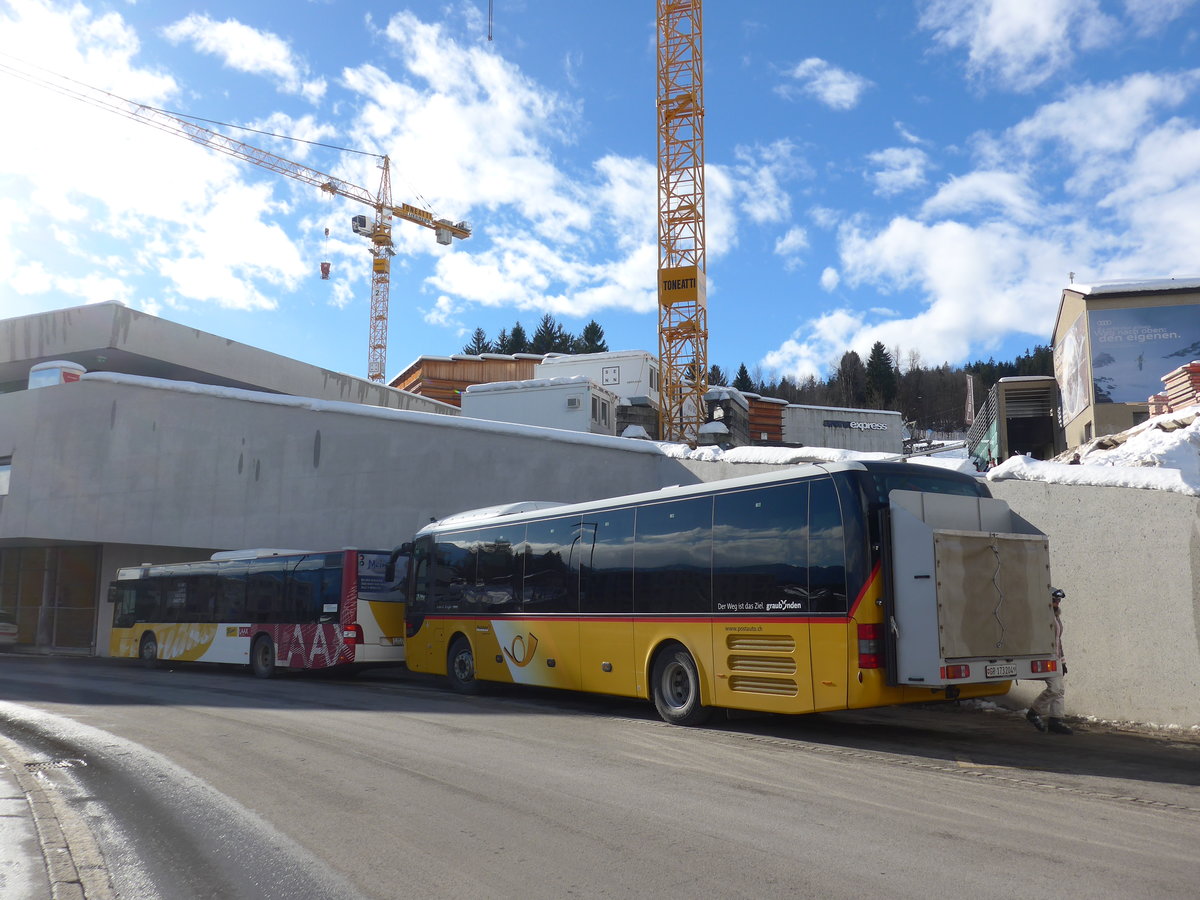 (187'396) - PostAuto Graub�nden - GR 173'204 - MAN am 26. Dezember 2017 in Flims, Bergbahnen
