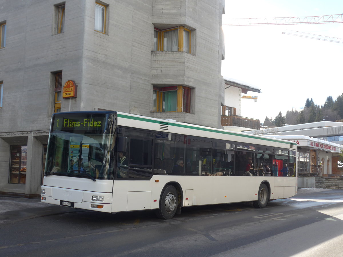 (187'401) - Stuppan, Flims - GR 153'980 - MAN (ex TN Neuch�tel Nr. 226) am 26. Dezember 2017 in Flims, Bergbahnen