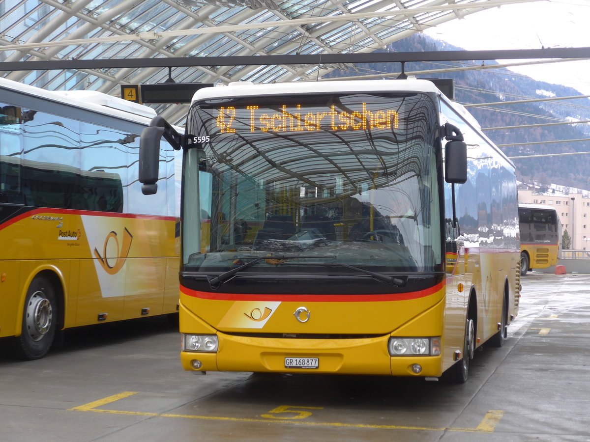 (187'549) - PostAuto Graub�nden - GR 168'877 - Irisbus am 1. Januar 2018 in Chur, Postautostation