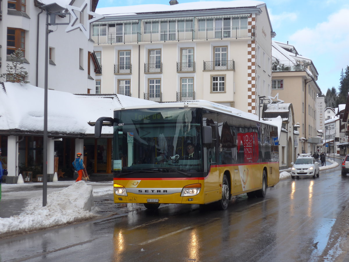 (187'553) - PostAuto Graub�nden - GR 102'373 - Setra am 1. Januar 2018 in Lenzerheide, Post