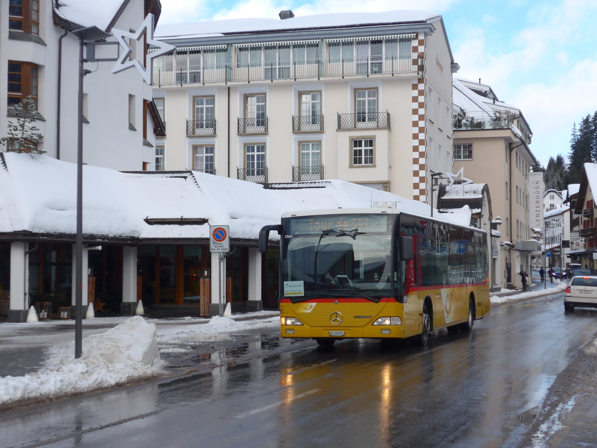 (187'558) - PostAuto Graub�nden - GR 168'854 - Mercedes (ex Vogt, Klosters Nr. 7) am 1. Januar 2018 in Lenzerheide, Post