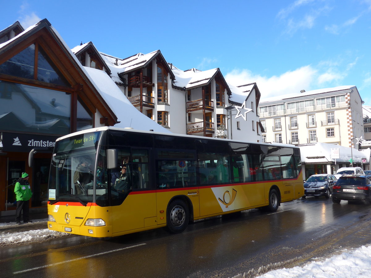 (187'574) - PostAuto Graub�nden - GR 168'855 - Mercedes (ex Vogt, Klosters Nr. 6) am 1. Januar 2018 in Lenzerheide, Post