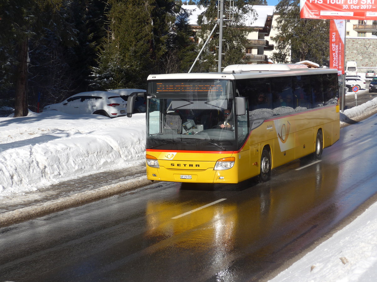 (187'581) - PostAuto Graub�nden - GR 170'159 - Setra am 1. Januar 2018 in Valbella, Tour de Ski