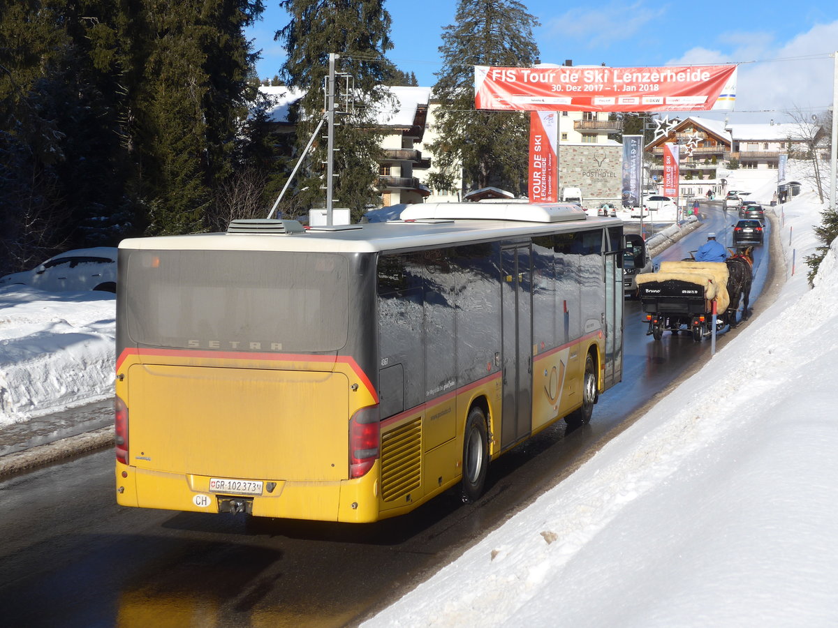 (187'588) - PostAuto Graub�nden - GR 102'373 - Setra am 1. Januar 2018 in Valbella, Tour de Ski