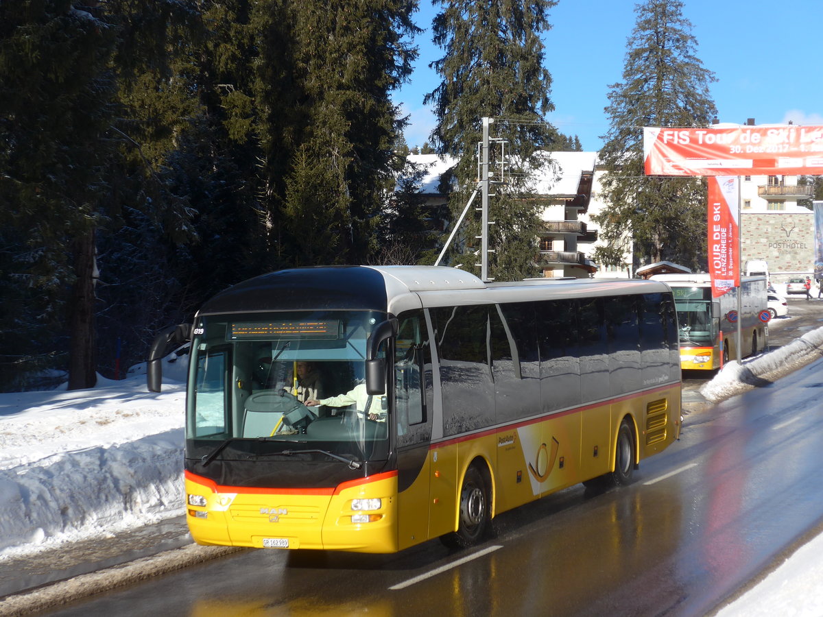 (187'590) - PostAuto Graub�nden - GR 162'989 - MAN am 1. Januar 2018 in Valbella, Tour de Ski