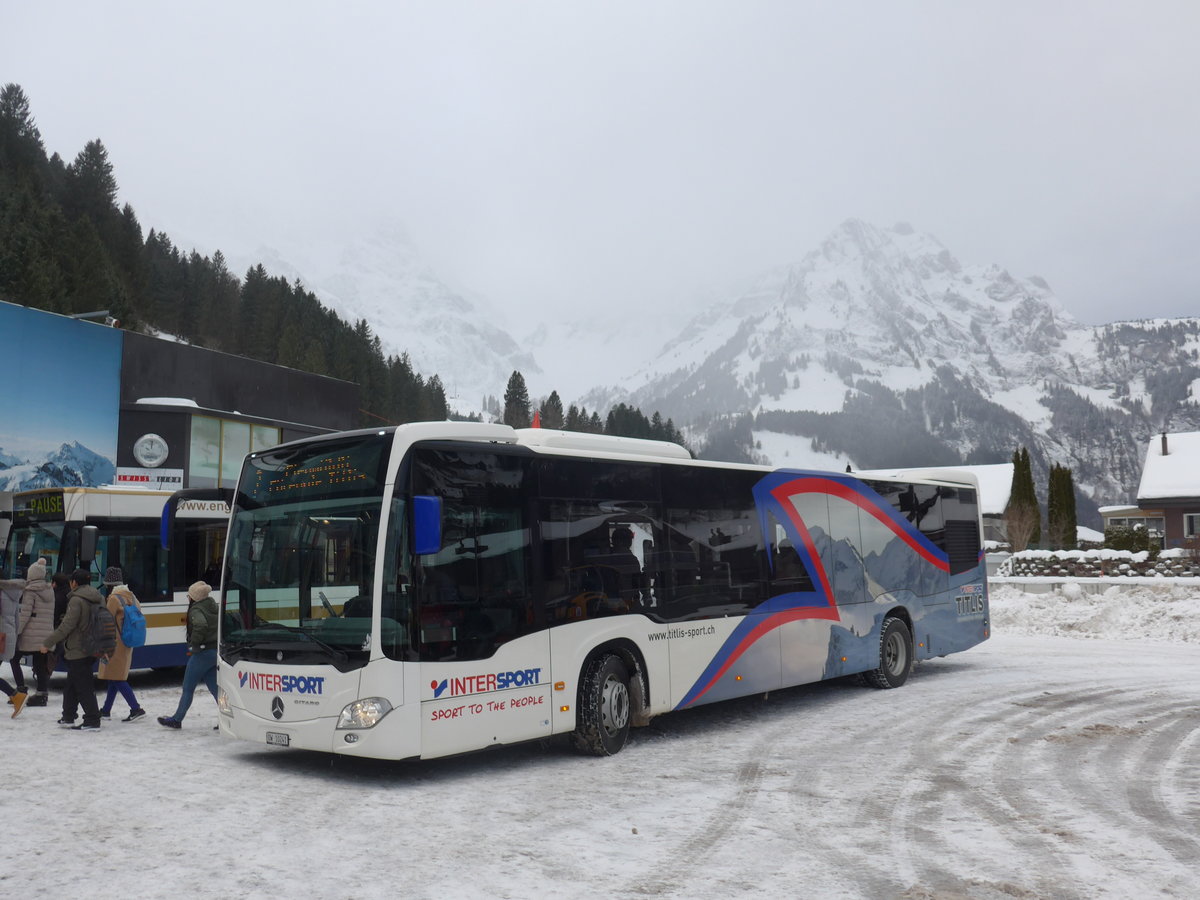 (187'620) - EAB Engelberg - Nr. 5/OW 10'241 - Mercedes (ex VZO Gr�ningen; ex Vorf�hrfahrzeug) am 2. Januar 2018 in Engelberg, Titlisbahnen