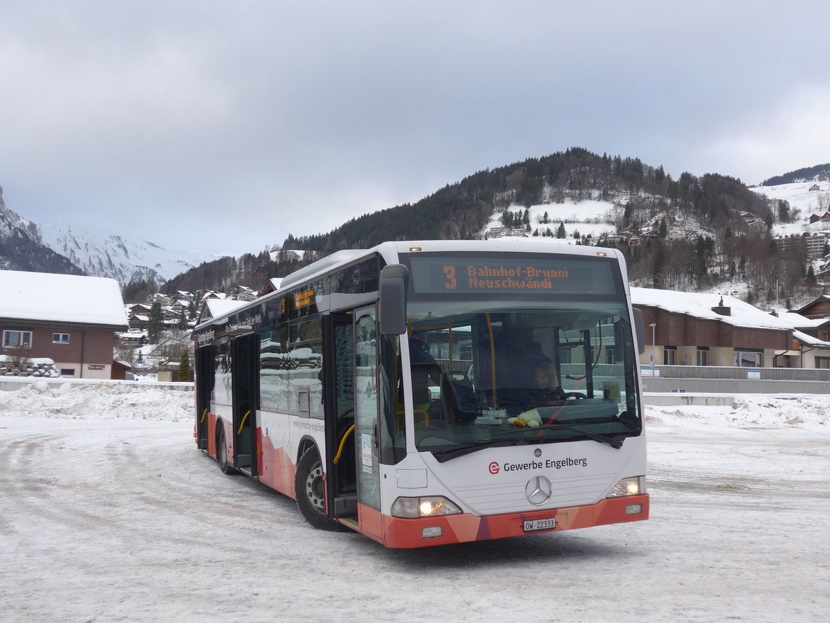 (187'642) - EAB Engelberg - Nr. 8/OW 22'333 - Mercedes (ex Ming, Sils-Maria; ex Vorf�hrwagen EvoBus, D-Mannheim) am 2. Januar 2018 in Engelberg, Titlisbahnen