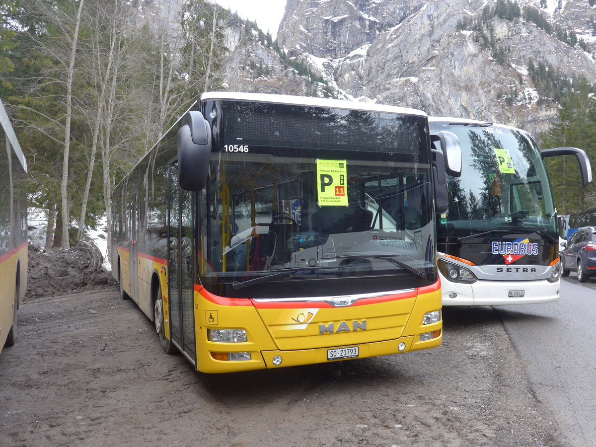 (187'808) - Wyss, Boningen - Nr. 65/SO 21'793 - MAN am 7. Januar 2018 in Adelboden, Unter dem Birg