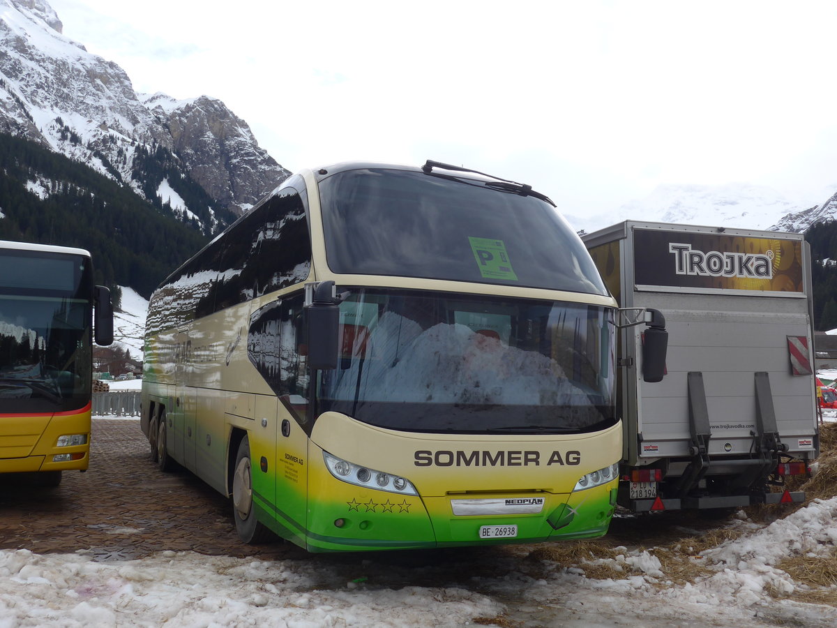 (187'845) - Sommer, Gr�nen - BE 26'938 - Neoplan am 7. Januar 2018 in Adelboden, Weltcup