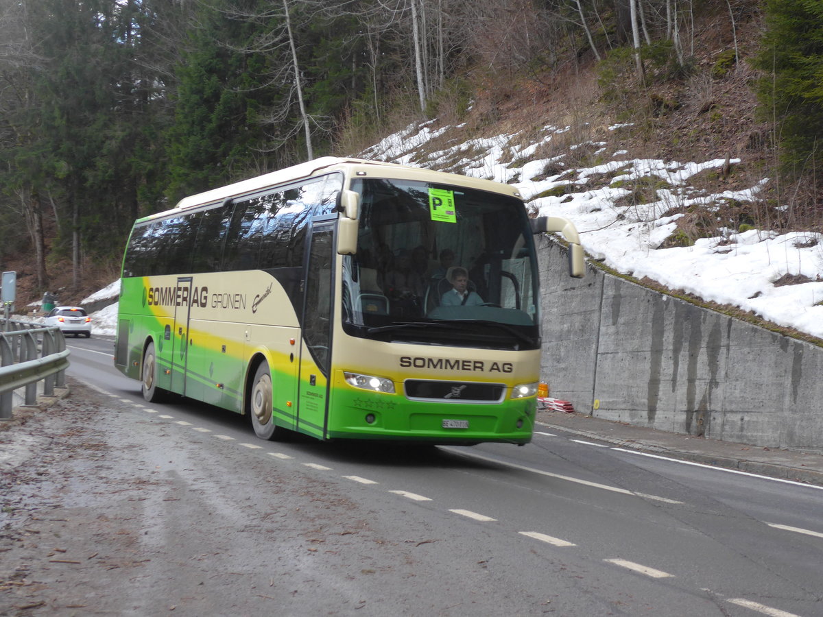 (187'867) - Sommer, Gr�nen - BE 470'018 - Volvo am 7. Januar 2018 in Achseten, Schmitten