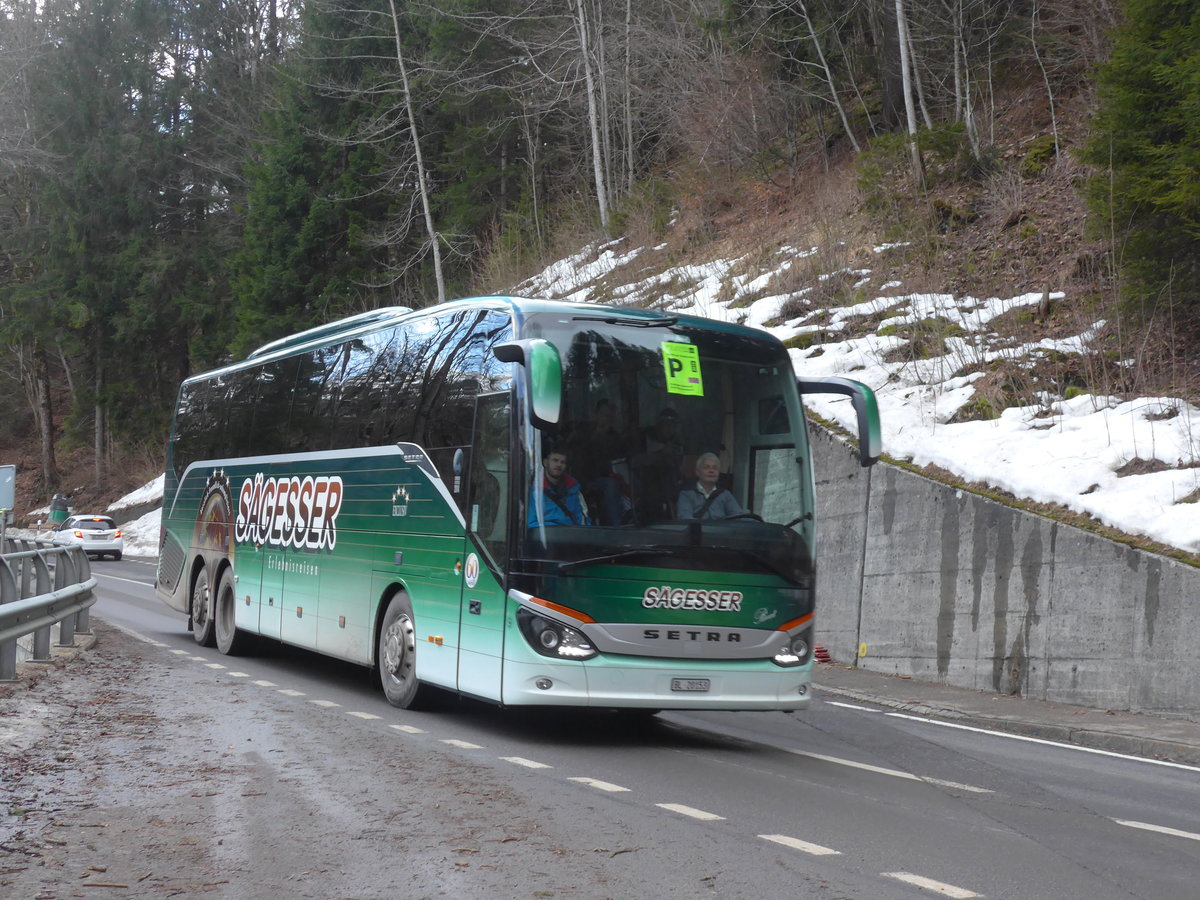 (187'868) - S�gesser, Wintersingen - Nr. 9/BL 20'153 - Setra am 7. Januar 2018 in Achseten, Schmitten
