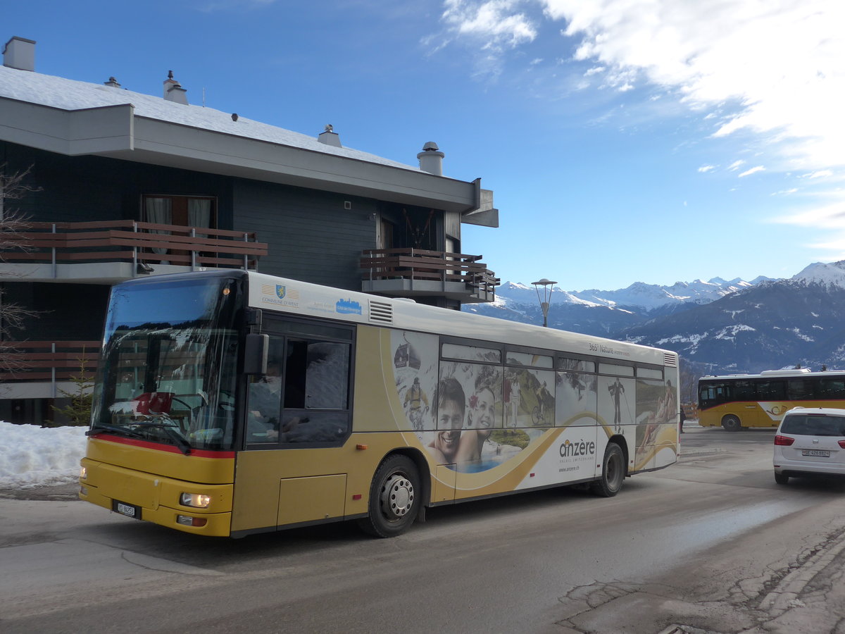 (187'915) - Buchard, Leytron - Nr. 92/VS 84'253 - MAN (ex TN Neuch�tel Nr. 224) am 14. Januar 2018 in Anz�re, T�l�cabine