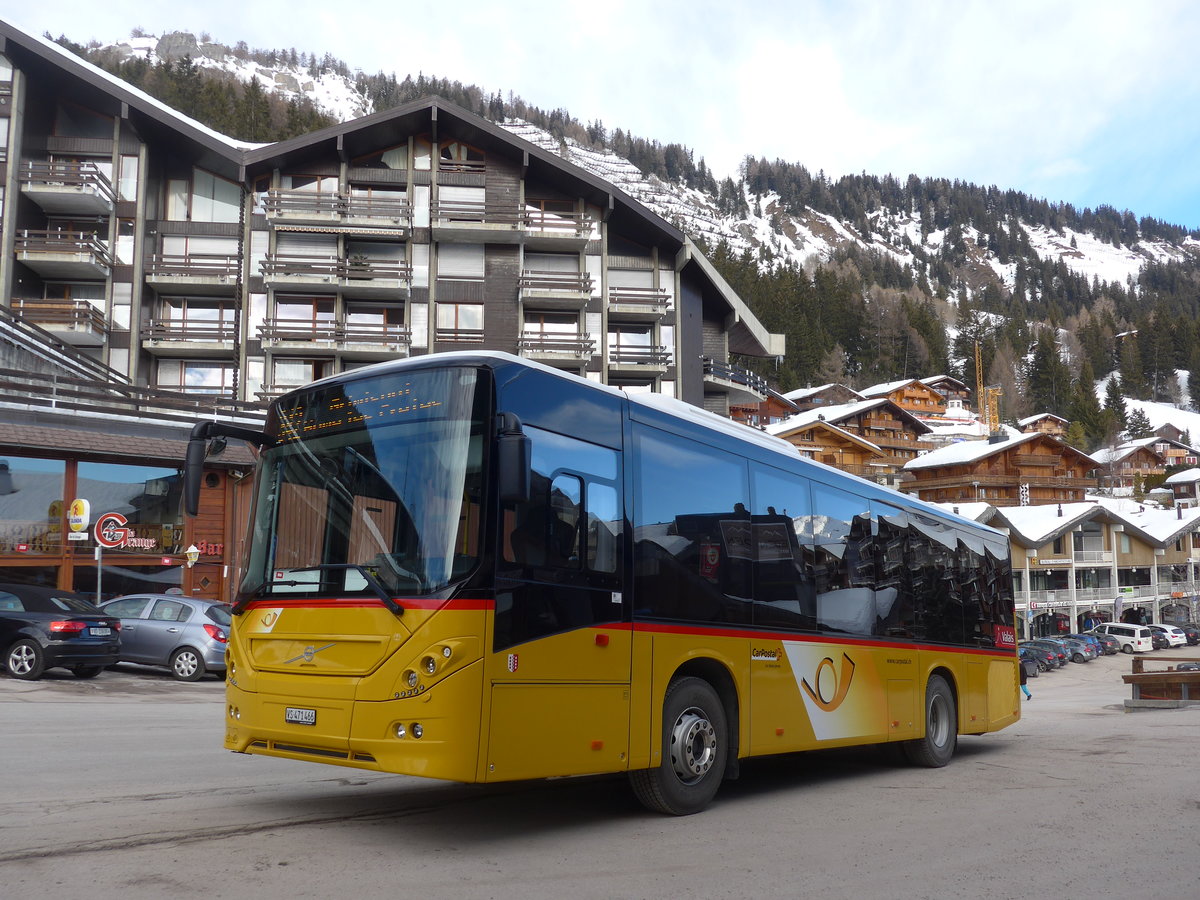 (187'922) - PostAuto Wallis - Nr. 37/VS 471'466 - Volvo am 14. Januar 2018 in Anz�re, Post