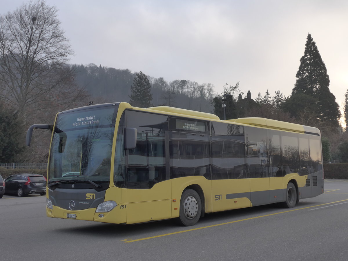 (187'967) - STI Thun - Nr. 191/BE 804'191 - Mercedes am 15. Januar 2018 bei der Schiffl�ndte Thun