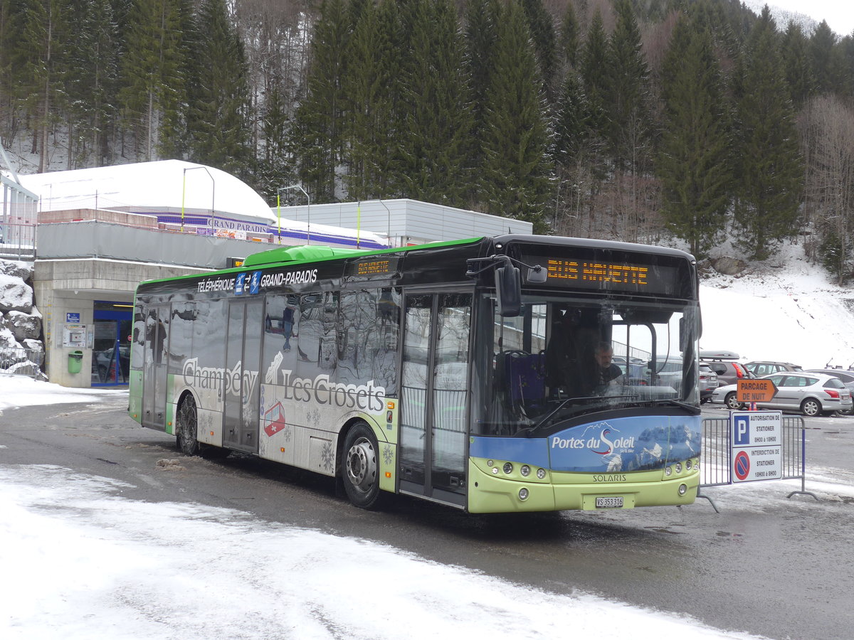 (188'000) - TPC Aigle - Nr. 17/VS 353'316 - Solaris am 20. Januar 2018 in Champ�ry, Petit Paradis