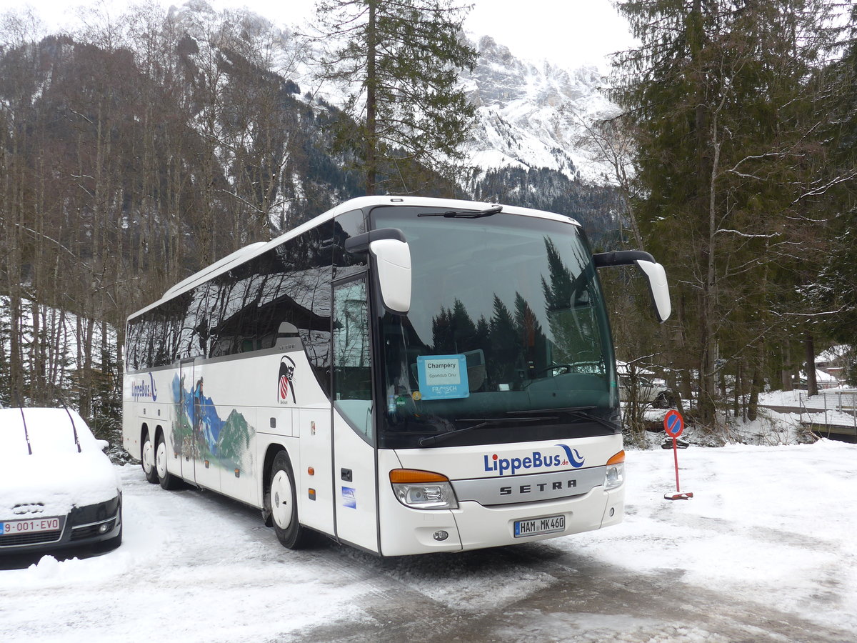 (188'002) - Aus Deutschland: LippeBus, Beckum - HAM-MK 460 - Setra am 20. Januar 2018 in Champ�ry, Petit Paradis
