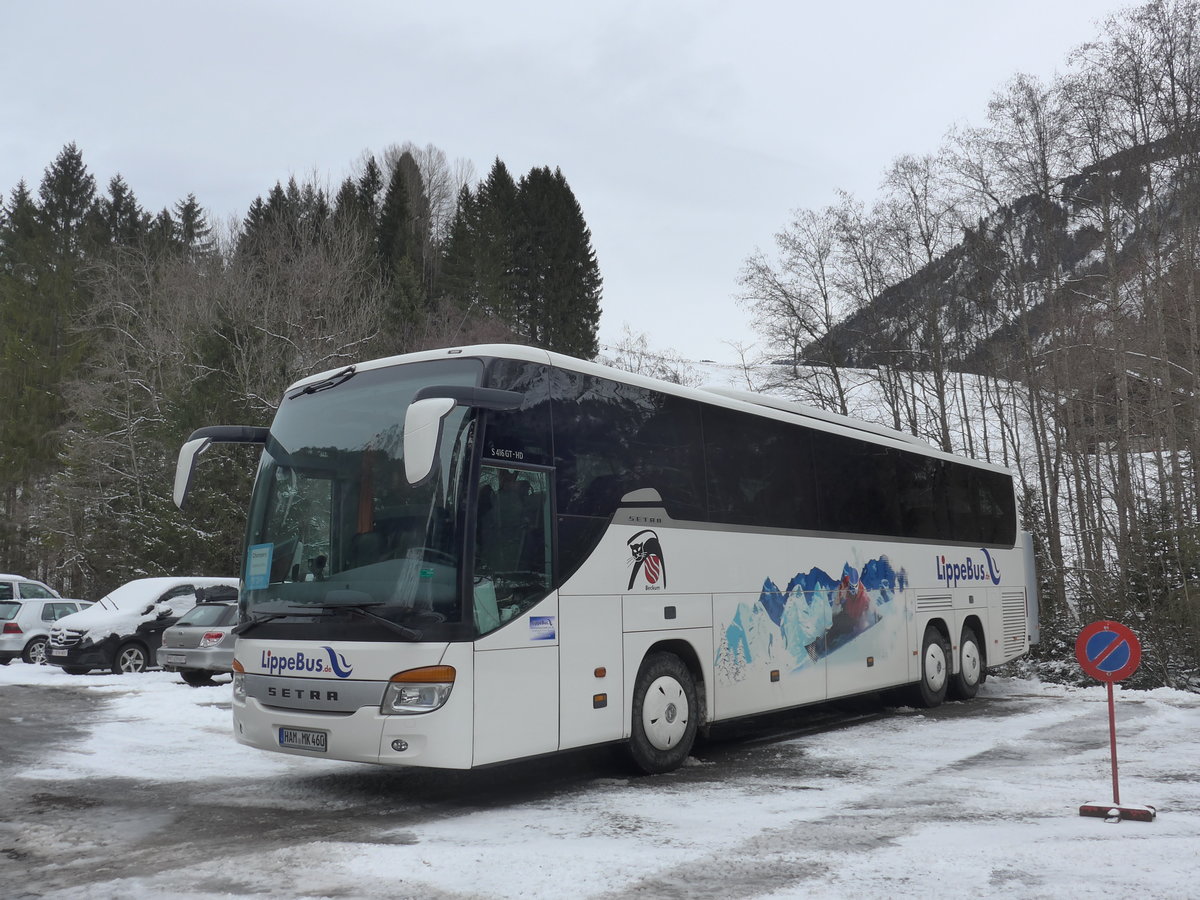 (188'003) - Aus Deutschland: LippeBus, Beckum - HAM-MK 460 - Setra am 20. Januar 2018 in Champ�ry, Petit Paradis