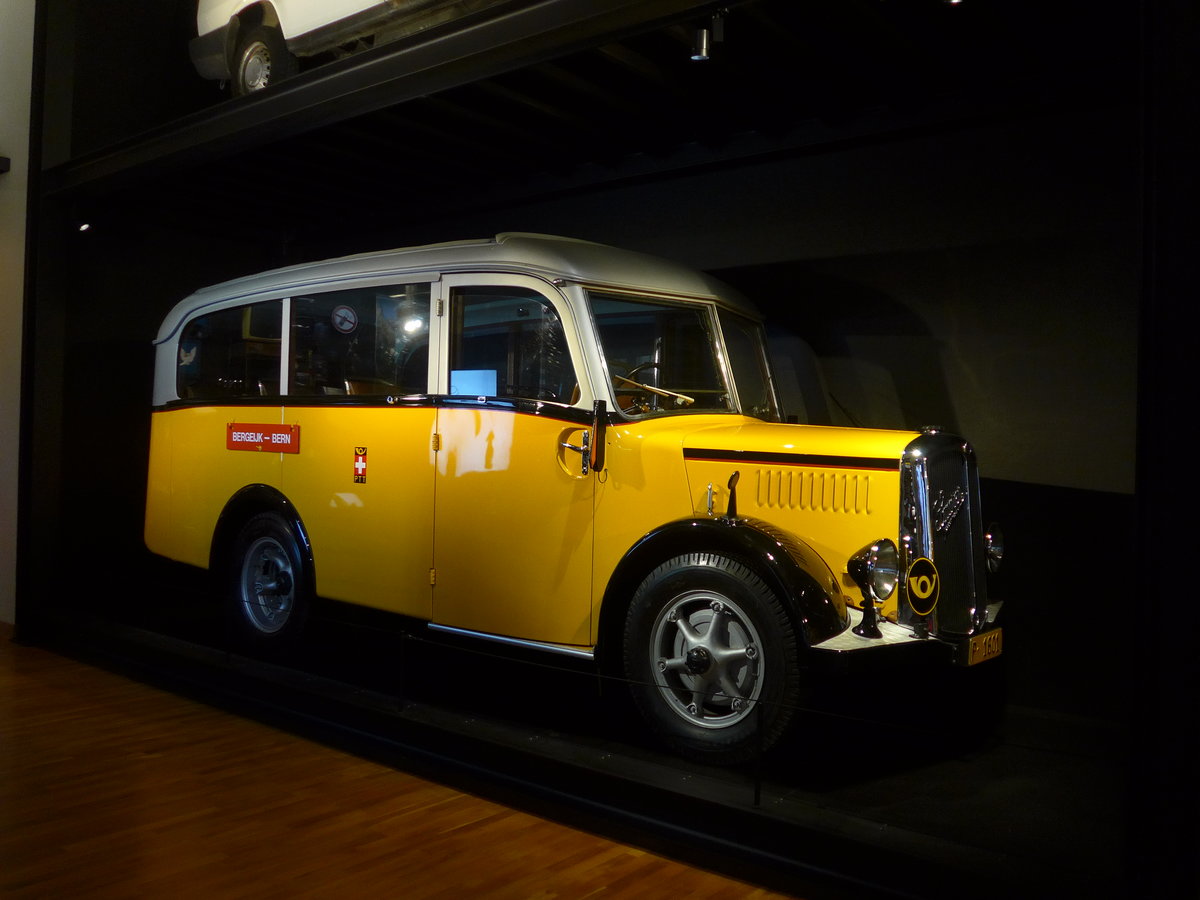 (188'067) - PTT-Regie - P 1601 - Saurer/Saurer (ex Nussbaumer, Ganterschwil) am 21. Januar 2018 in Bern, Museum f�r Kommunikation