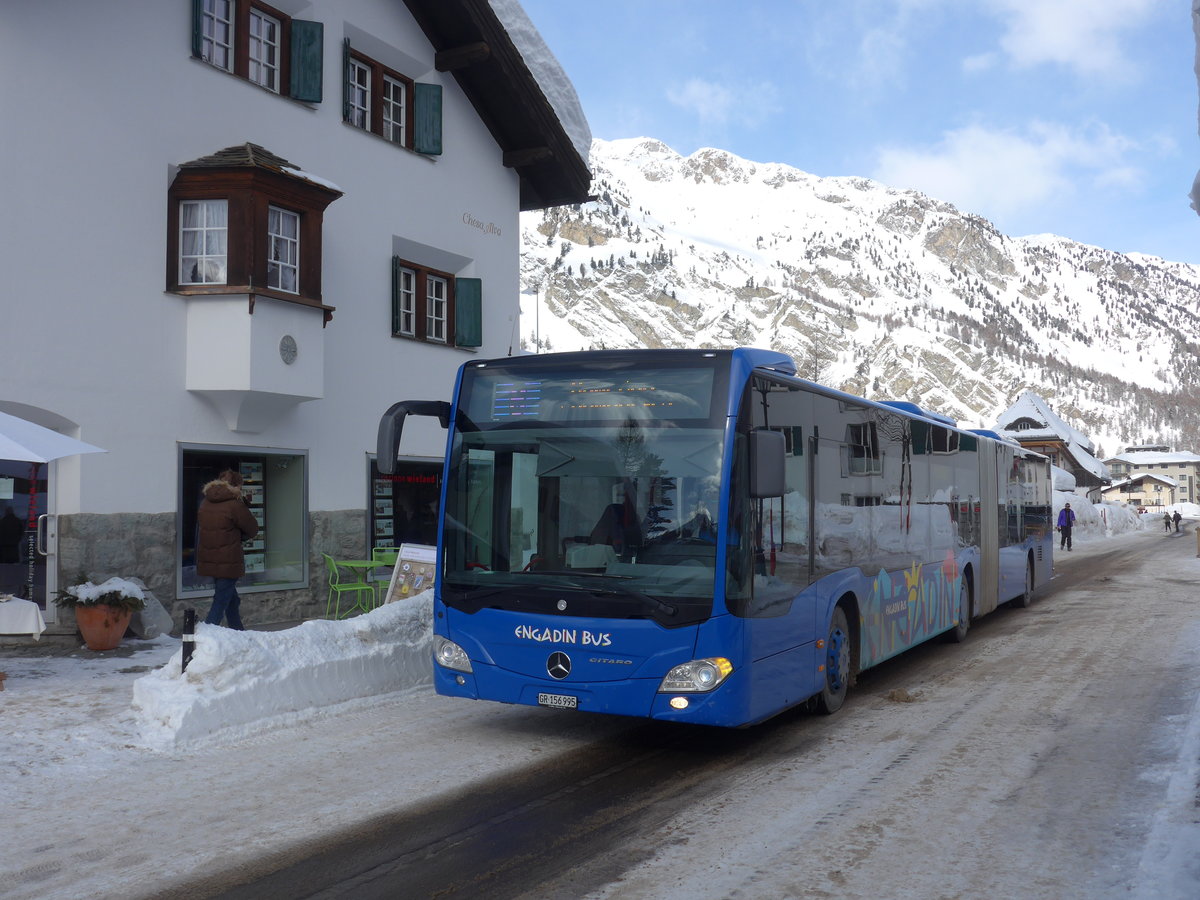 (188'159) - SBC Chur - Nr. 95/GR 156'995 - Mercedes am 3. Februar 2018 in Sils-Maria, Post
