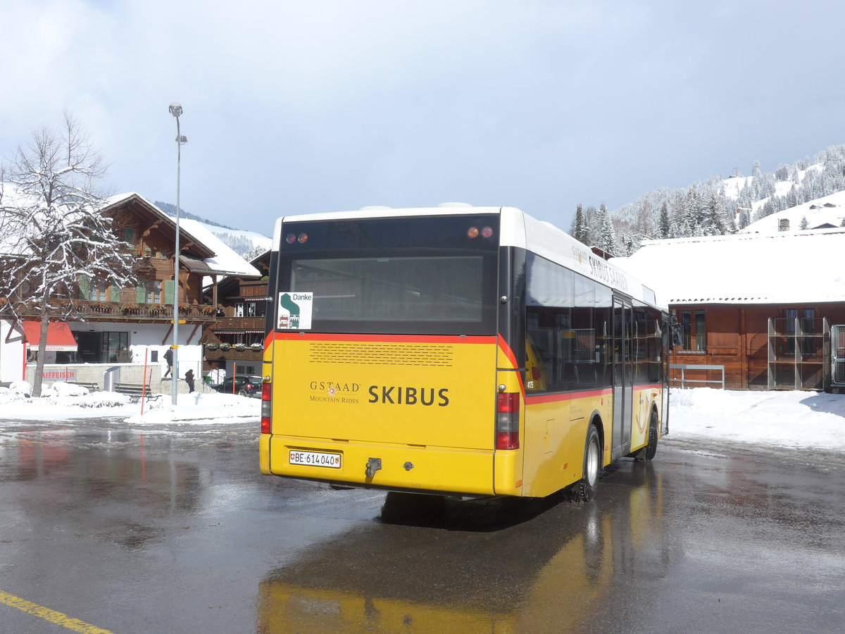 (188'479) - AVG Meiringen - Nr. 72/BE 614'040 - MAN/G��pel am 12. Februar 2018 beim Bahnhof Gstaad (Einsatz PostAuto)