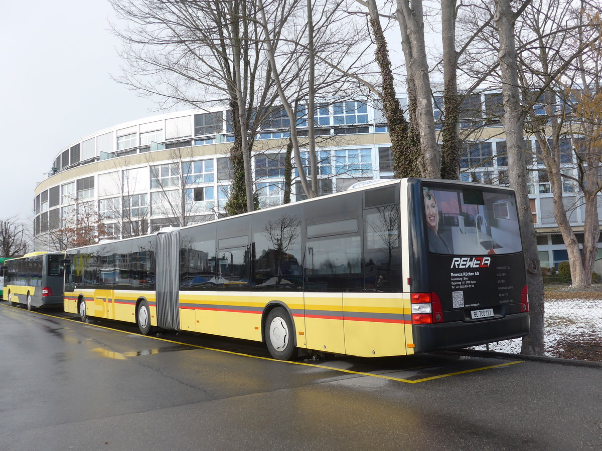 (188'487) - STI Thun - Nr. 121/BE 700'121 - MAN am 12. Februar 2018 bei der Schiffl�ndte Thun
