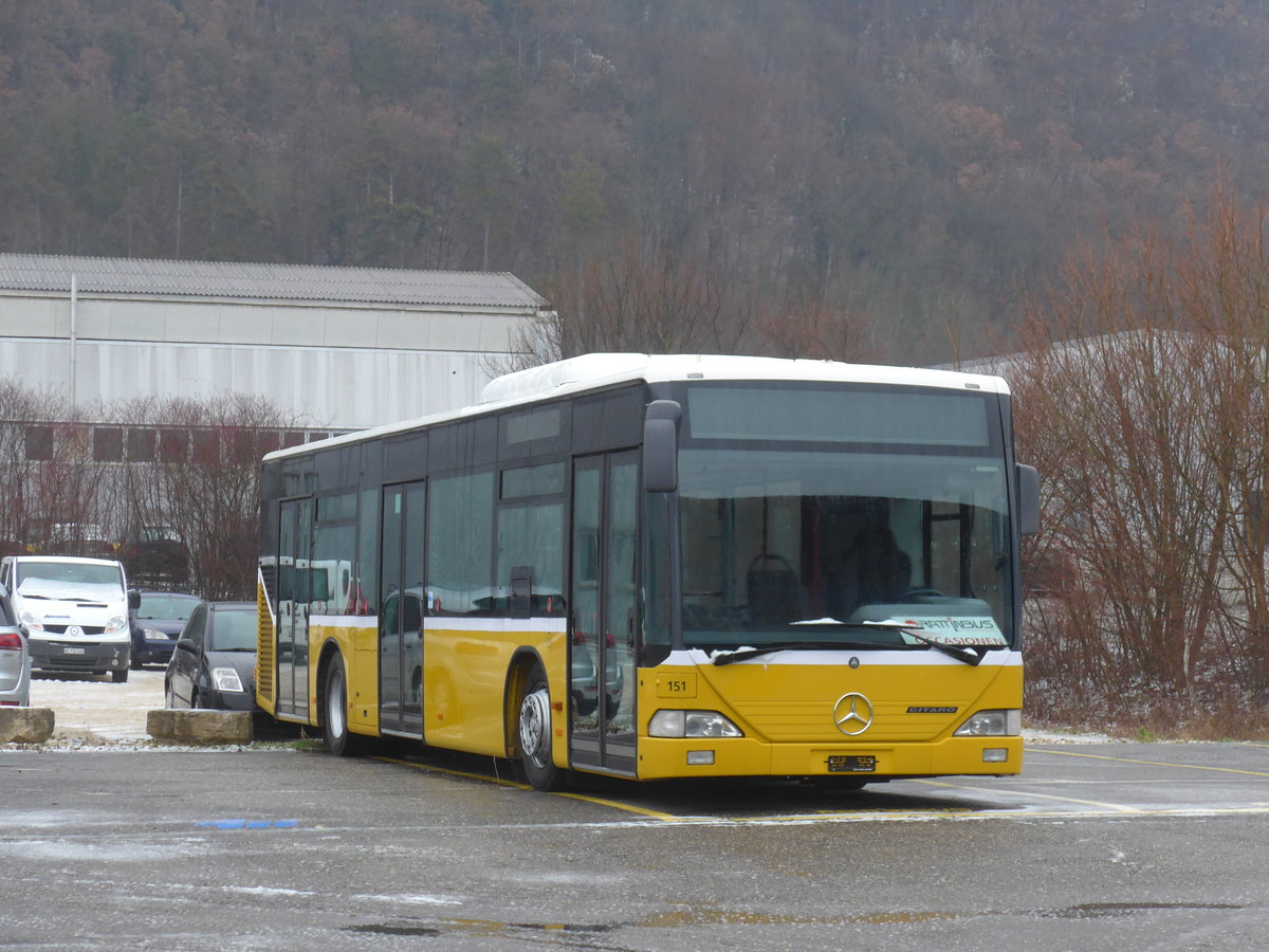 (188'735) - PostAuto Z�rich - Nr. 151 - Mercedes (ex Nr. 7) am 15. Februar 2018 in Biel, Rattinbus