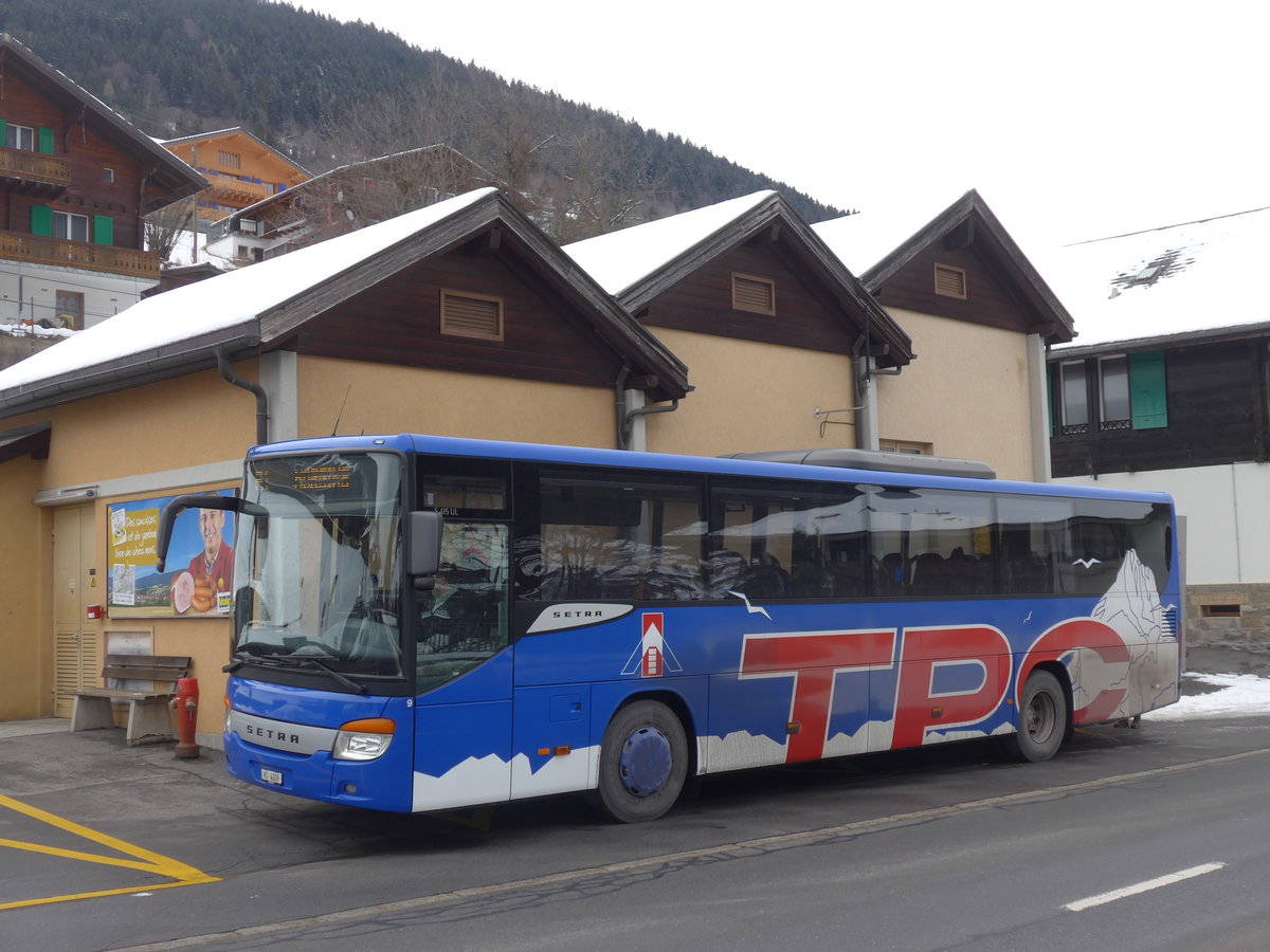 (188'981) - TPC Aigle - Nr. 9/VS 4209 - Setra am 3. M�rz 2018 beim Bahnhof Troistorrents
