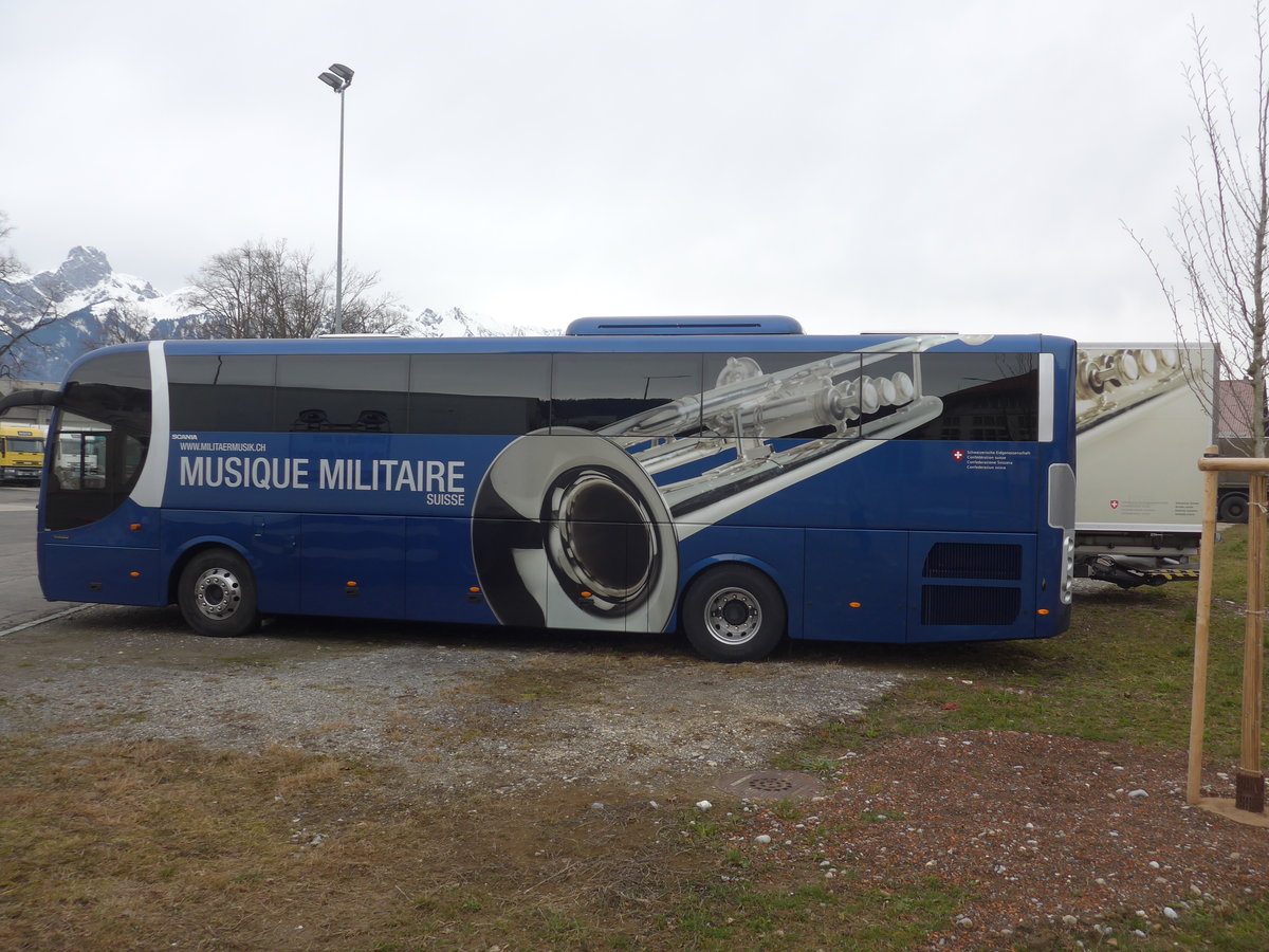 (189'125) - Schweizer Armee - M+5592 - Scania am 11. M�rz 2018 in Thun, Waffenplatz