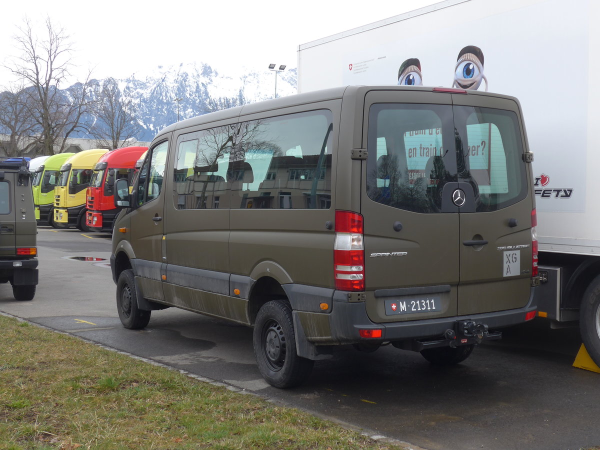 (189'128) - Schweizer Armee - M+21'311 - Mercedes am 11. M�rz 2018 in Thun, Waffenplatz