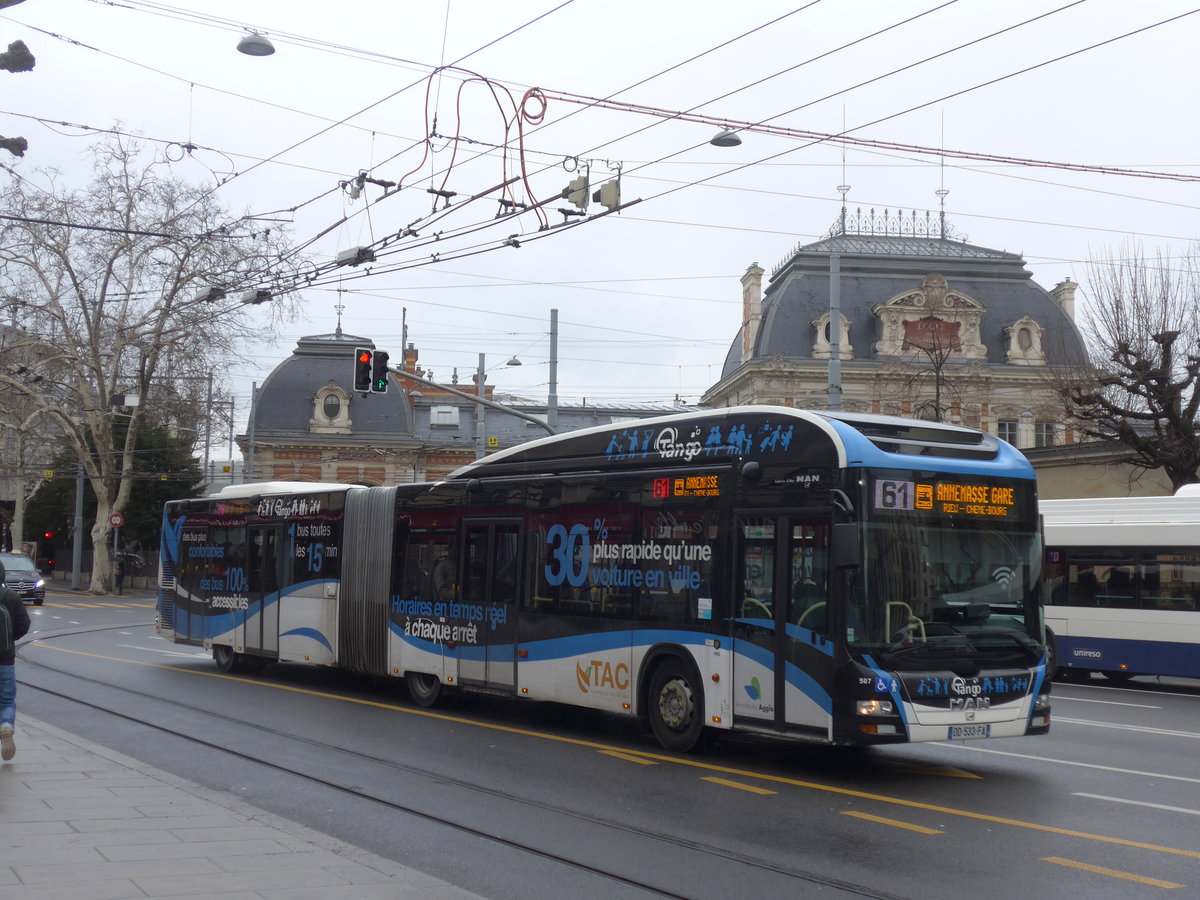 (189'163) - Aus Frankreich: TAC Annemasse - Nr. 507/DD 533 FA - MAN am 12. M�rz 2018 in Gen�ve, Place des Vingt-Deux-Cantons