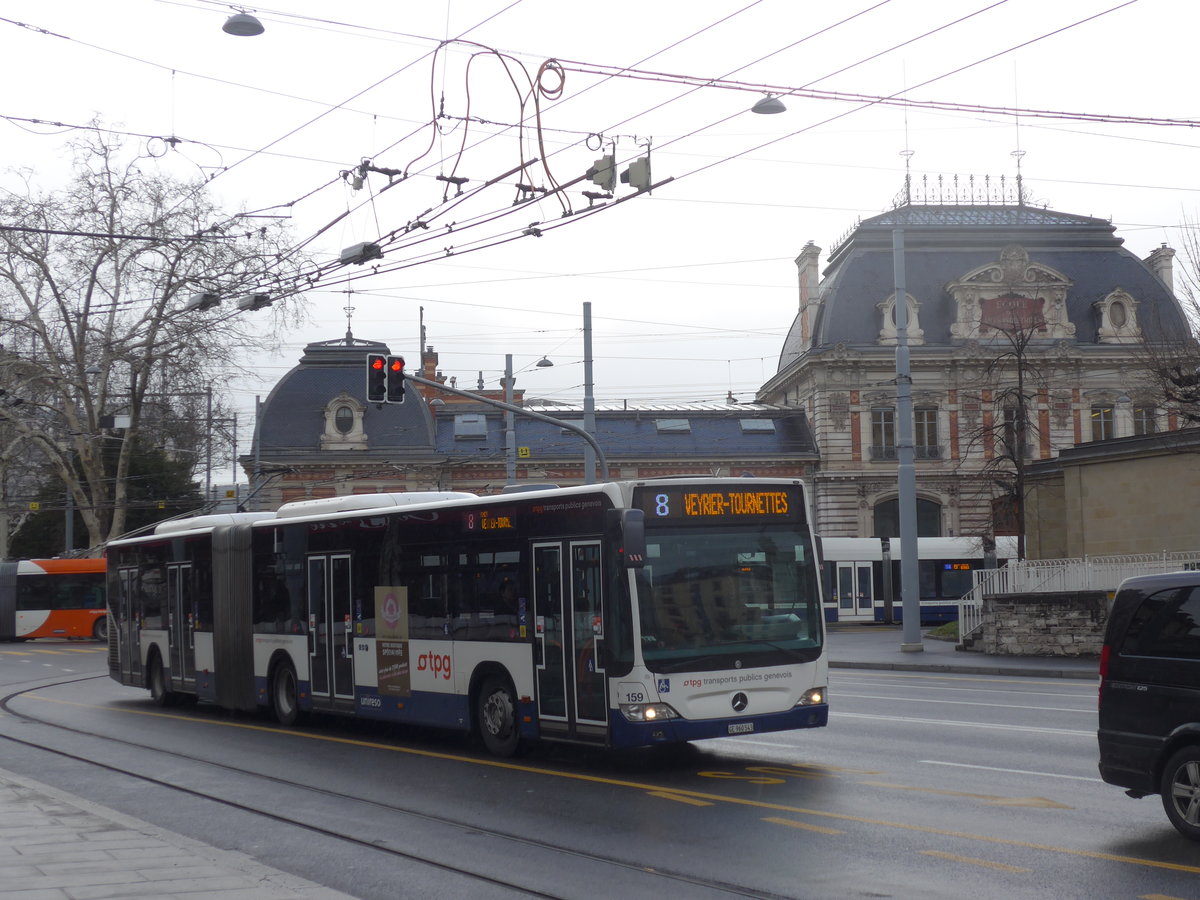 (189'177) - TPG Gen�ve - Nr. 159/GE 960'543 - Mercedes am 12. M�rz 2018 in Gen�ve, Place des Vingt-Deux-Cantons