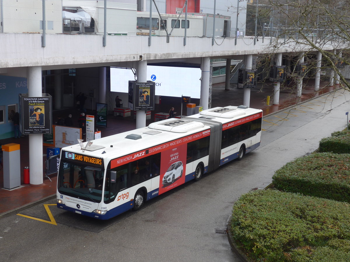 (189'204) - TPG Gen�ve - Nr. 1143/GE 960'893 - Mercedes am 12. M�rz 2018 in Gen�ve, Palexpo