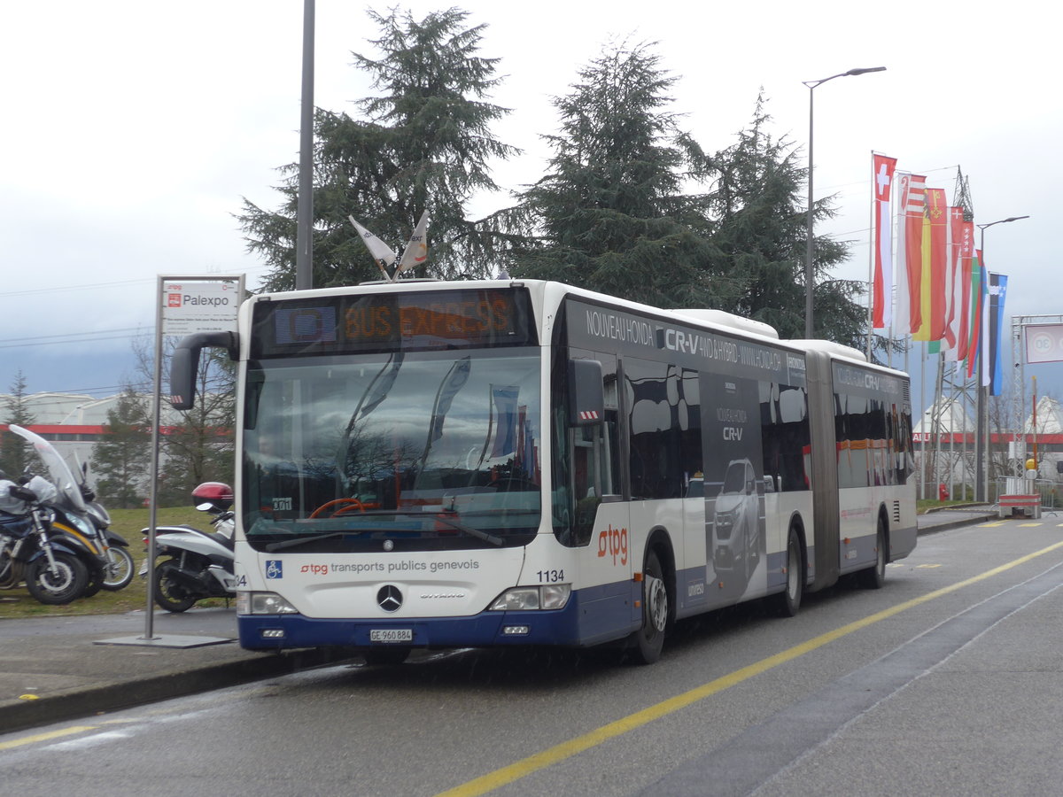 (189'260) - TPG Gen�ve - Nr. 1134/GE 960'884 - Mercedes am 12. M�rz 2018 in Gen�ve, Palexpo