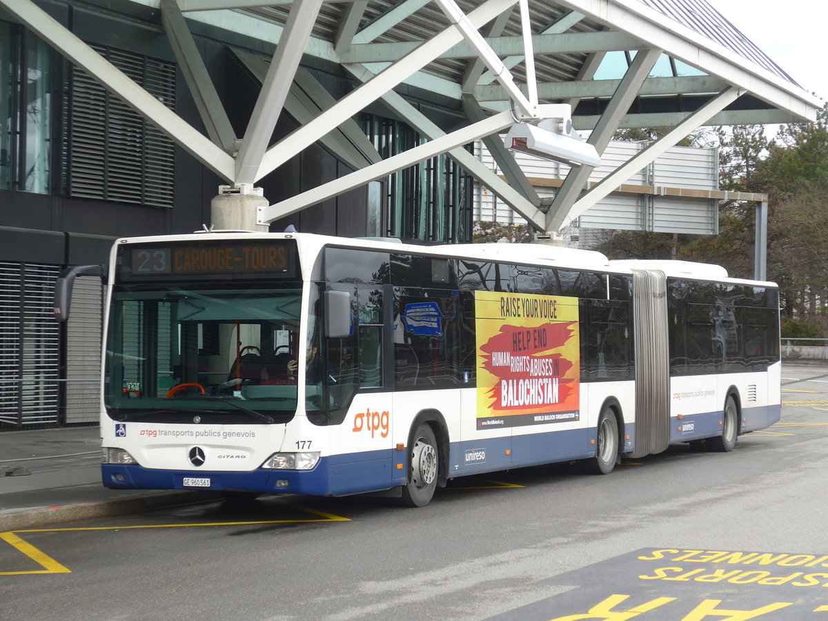 (189'282) - TPG Gen�ve - Nr. 177/GE 960'561 - Mercedes am 12. M�rz 2018 in Gen�ve, A�roport