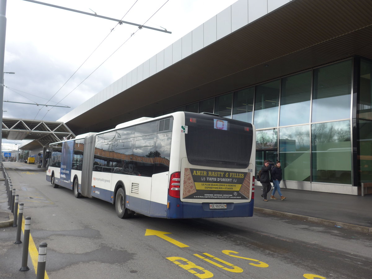 (189'287) - TPG Gen�ve - Nr. 158/GE 960'542 - Mercedes am 12. M�rz 2018 in Gen�ve, A�roport