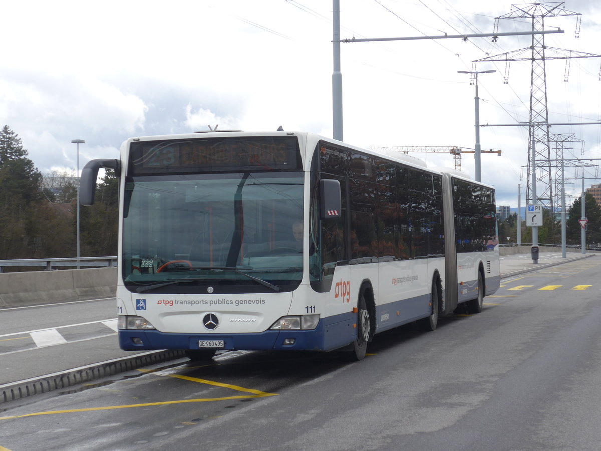 (189'291) - TPG Gen�ve - Nr. 111/GE 960'495 - Mercedes am 12. M�rz 2018 in Gen�ve, A�roport