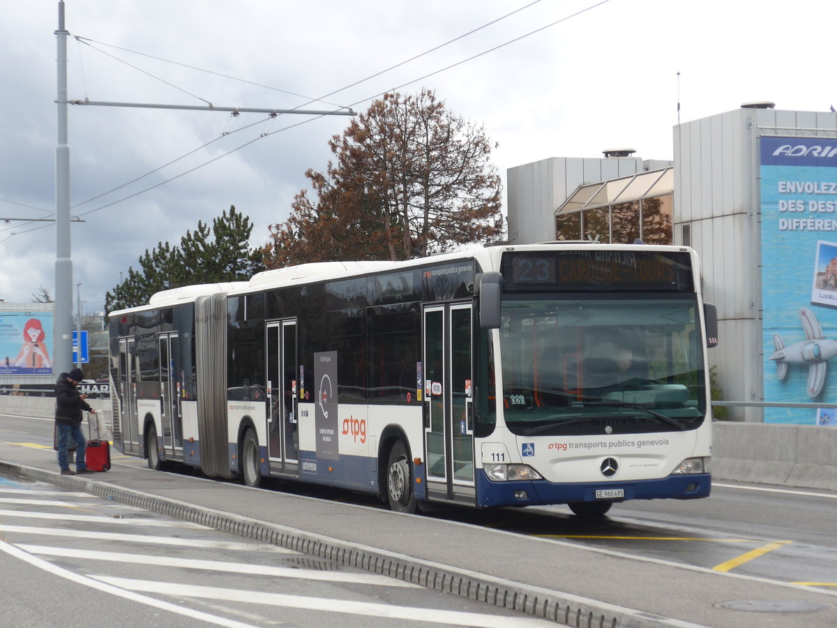 (189'292) - TPG Gen�ve - Nr. 111/GE 960'495 - Mercedes am 12. M�rz 2018 in Gen�ve, A�roport