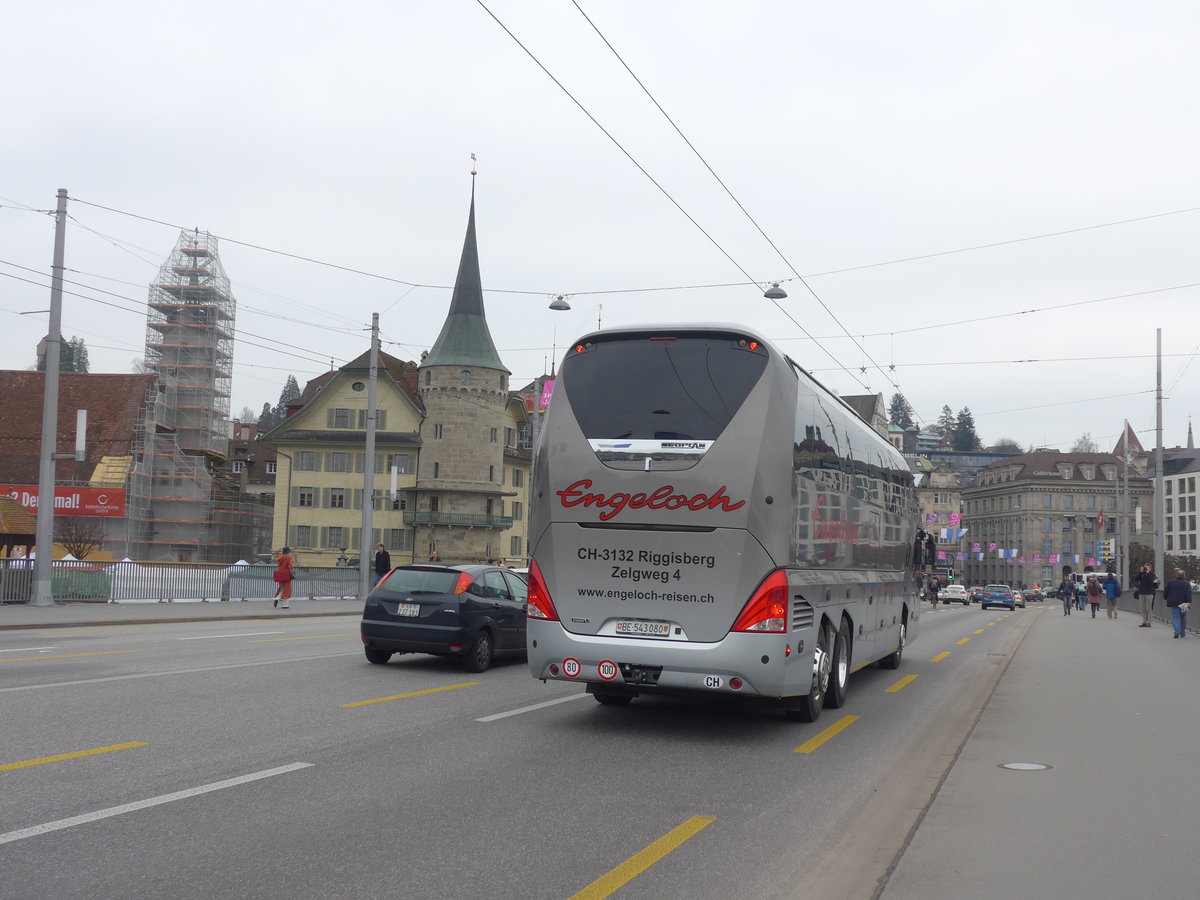 (189'385) - Engeloch, Riggisberg - BE 543'080 - Neoplan am 17. M�rz 2018 in Luzern, Bahnhofbr�cke