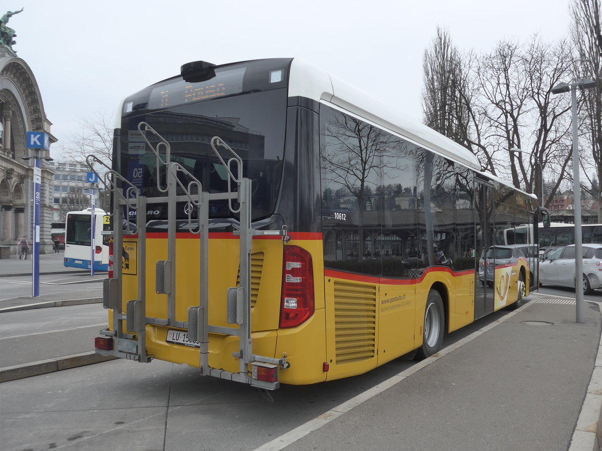 (189'420) - Bucheli, Kriens - Nr. 29/LU 15'085 - Mercedes am 17. M�rz 2018 beim Bahnhof Luzern