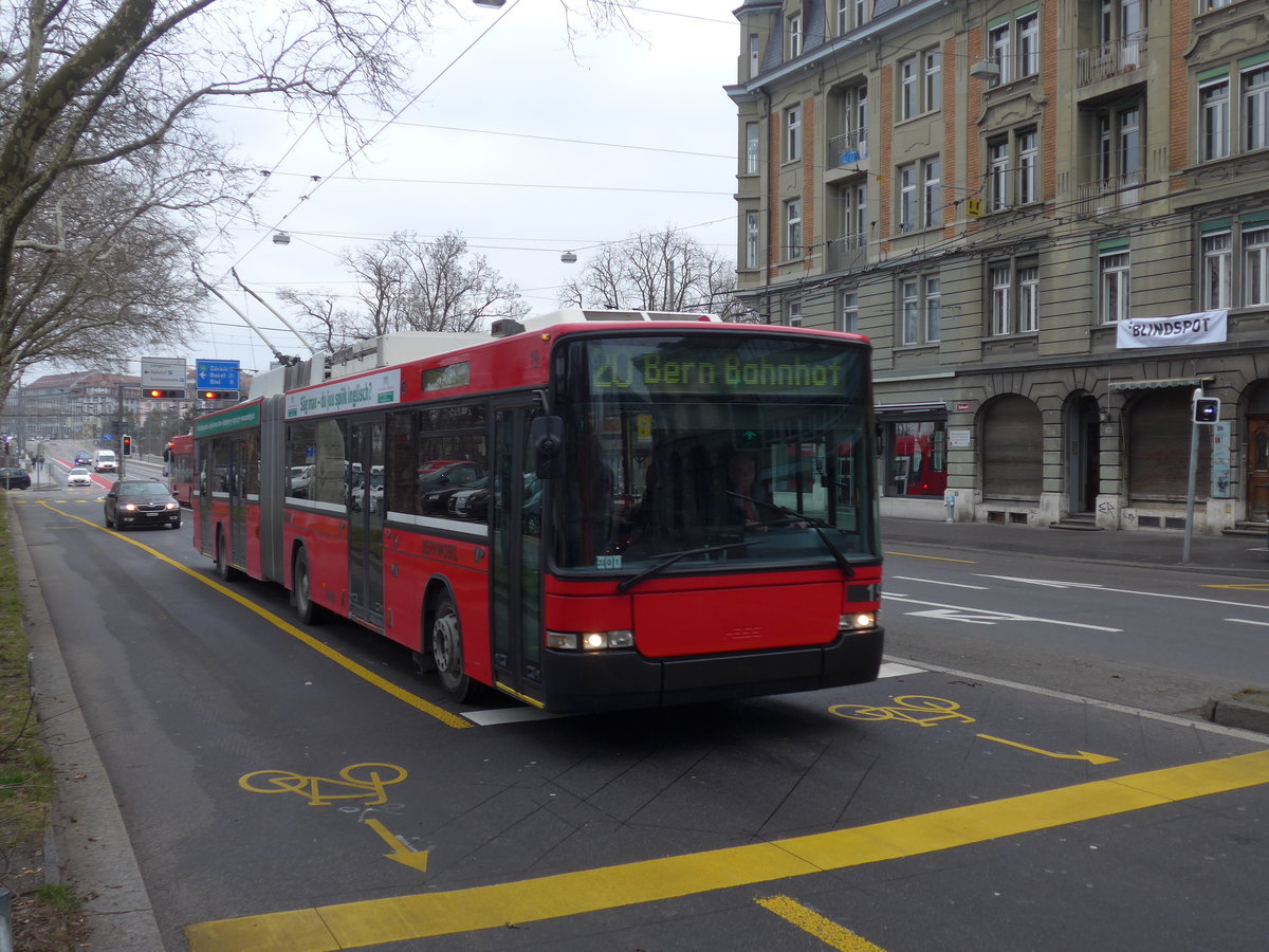 (189'428) - Bernmobil, Bern - Nr. 19 - NAW/Hess Gelenktrolleybus am 17. M�rz 2018 in Bern, Bollwerk