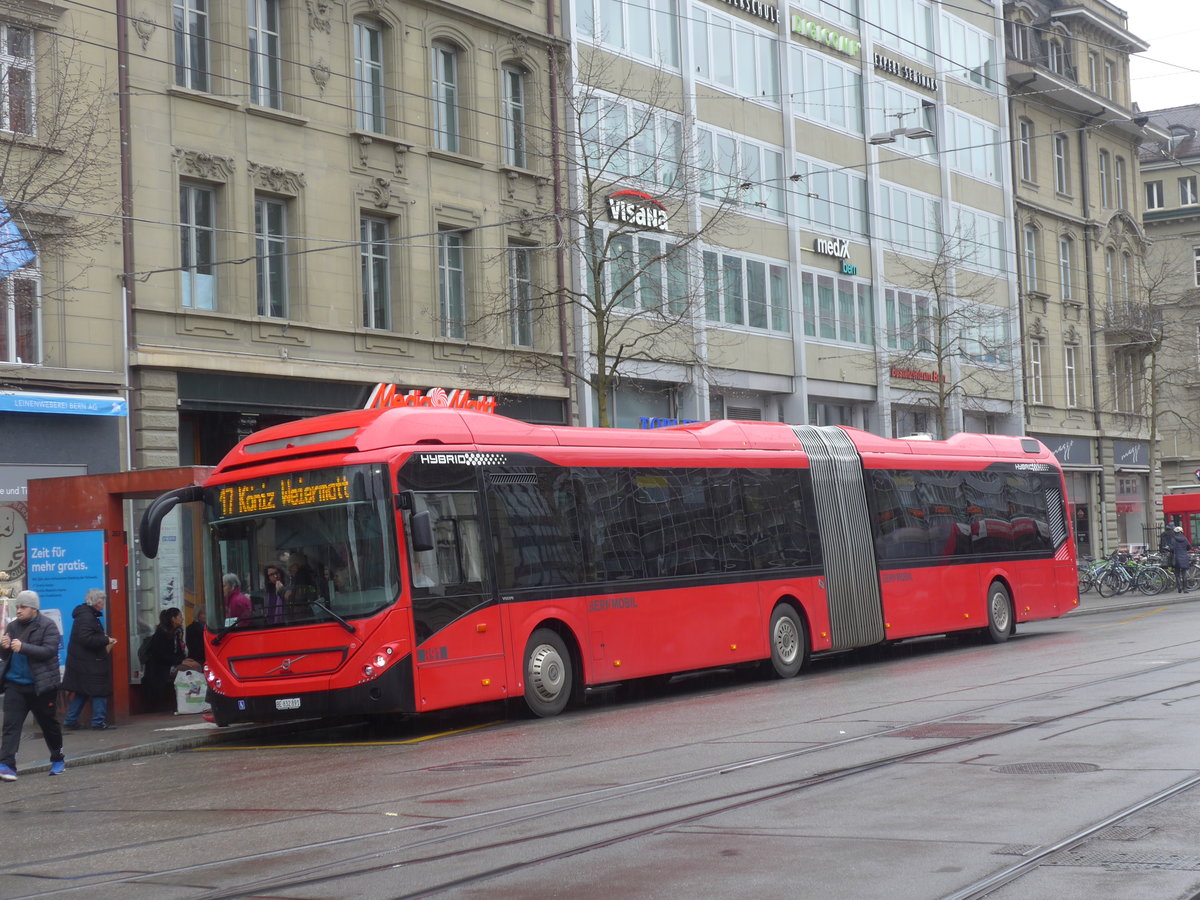 (189'443) - Bernmobil, Bern - Nr. 891/BE 832'891 - Volvo am 17. M�rz 2018 beim Bahnhof Bern