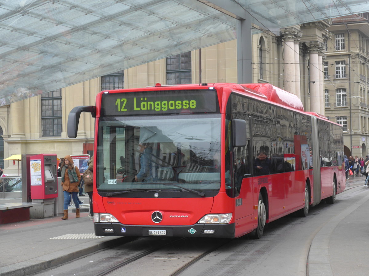 (189'450) - Bernmobil, Bern - Nr. 844/BE 671'844 - Mercedes am 17. M�rz 2018 beim Bahnhof Bern