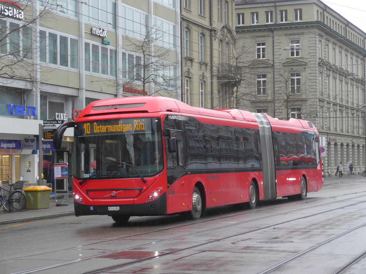 (189'455) - Bernmobil, Bern - Nr. 882/BE 832'882 - Volvo am 17. M�rz 2018 beim Bahnhof Bern