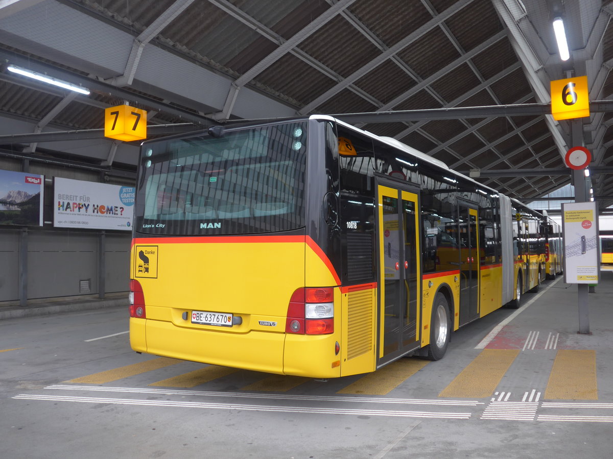 (189'459) - PostAuto Bern - Nr. 670/BE 637'670 - MAN am 17. M�rz 2018 in Bern, Postautostation