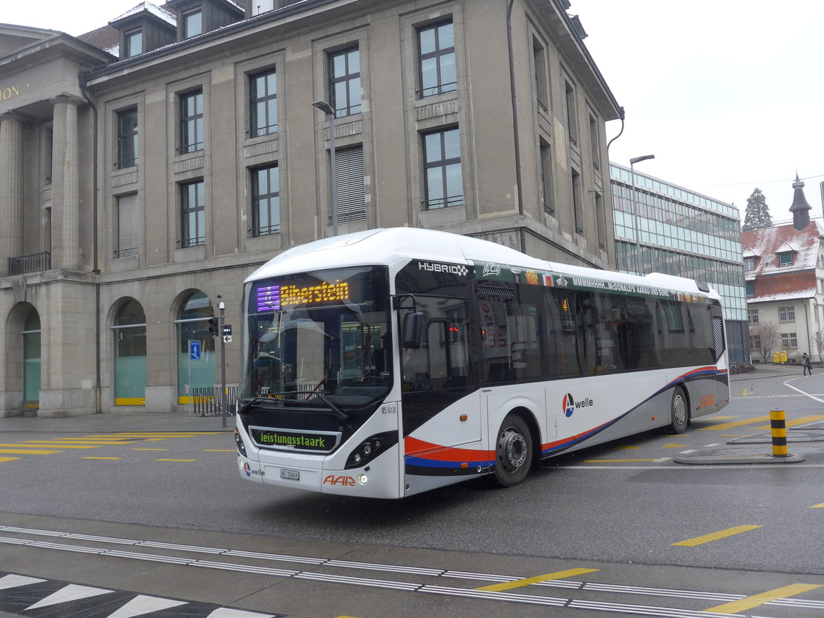 (189'475) - AAR bus+bahn, Aarau - Nr. 49/AG 15'649 - Volvo am 19. M�rz 2018 beim Bahnhof Aarau
