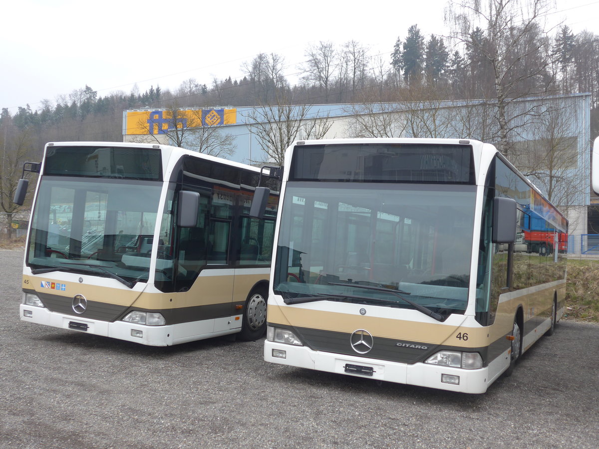 (189'582) - AZZK Zollikon - Nr. 45 + Nr. 46 - Mercedes am 19. M�rz 2018 in Kloten, EvoBus