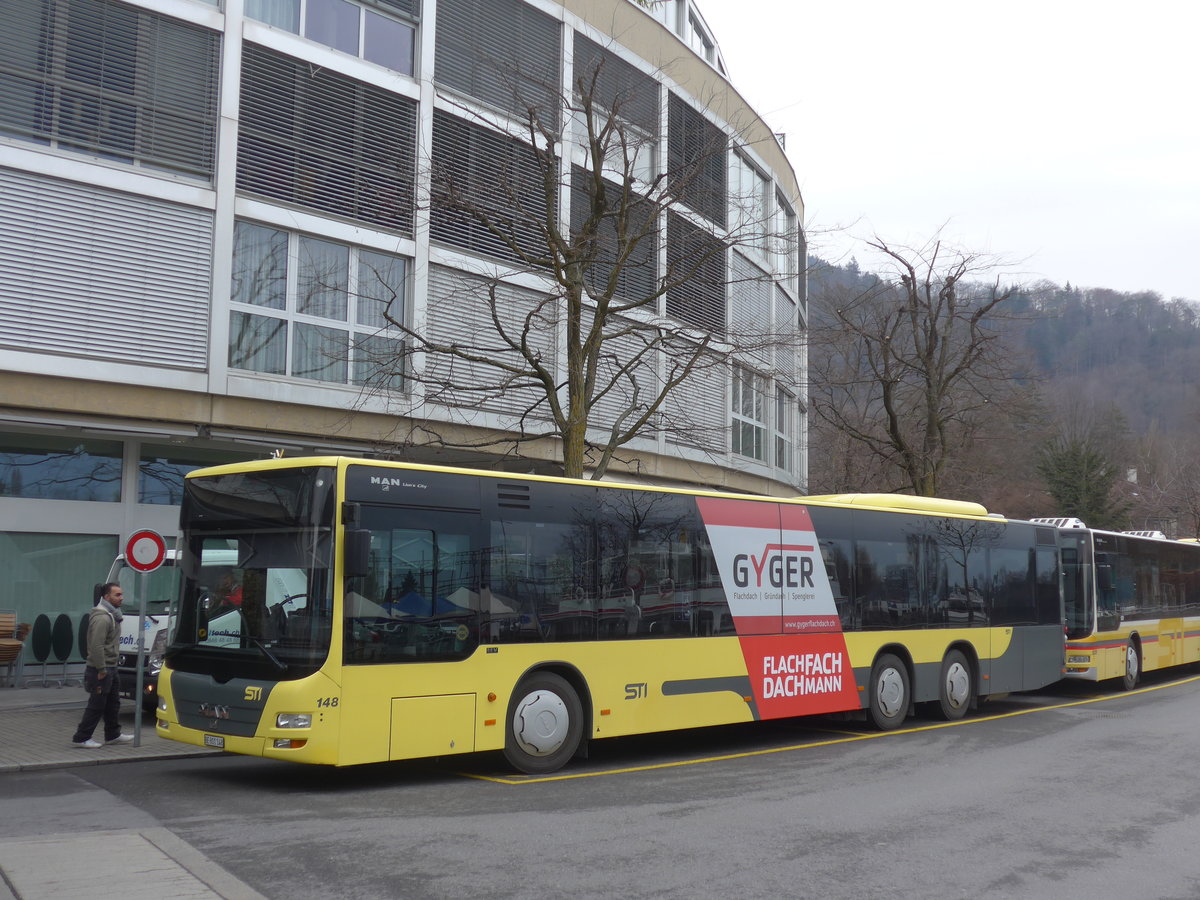 (189'607) - STI Thun - Nr. 148/BE 801'148 - MAN am 26. M�rz 2018 bei der Schiffl�ndte Thun